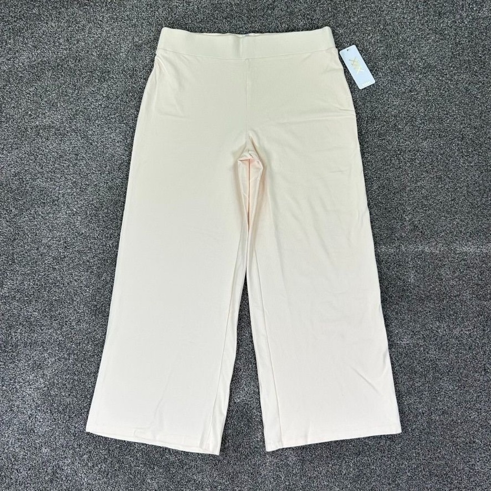 NEW Rhone Ripple Knit Sweatpants Womens XXL Cream Flat Front Comfort Loungewear